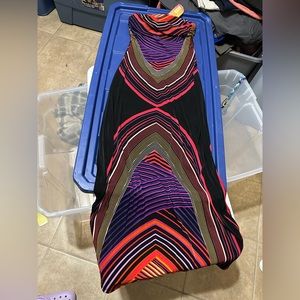 Strapless colorful dress